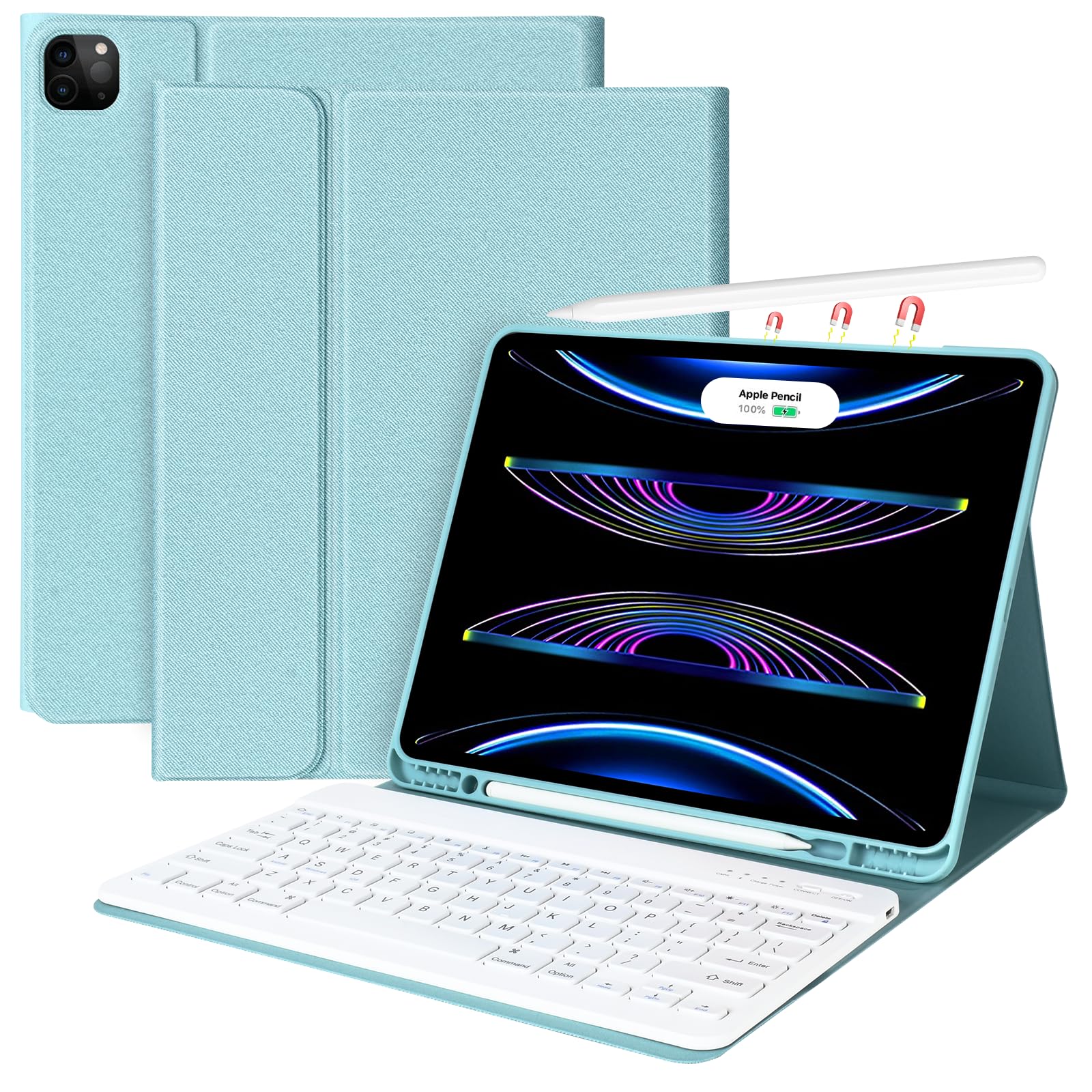 Keyboard Case for iPad Pro 12.9 2022 6th Generation / 2021 5th Gen